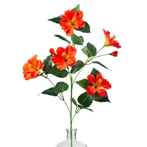 28" Hibiscus Spray: Orange