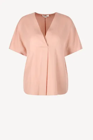 Bluse V-Neck in Tuberose