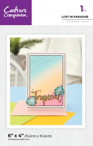 Crafter's Companion 6" x 4" Embossing Folder - Lost In Paradise