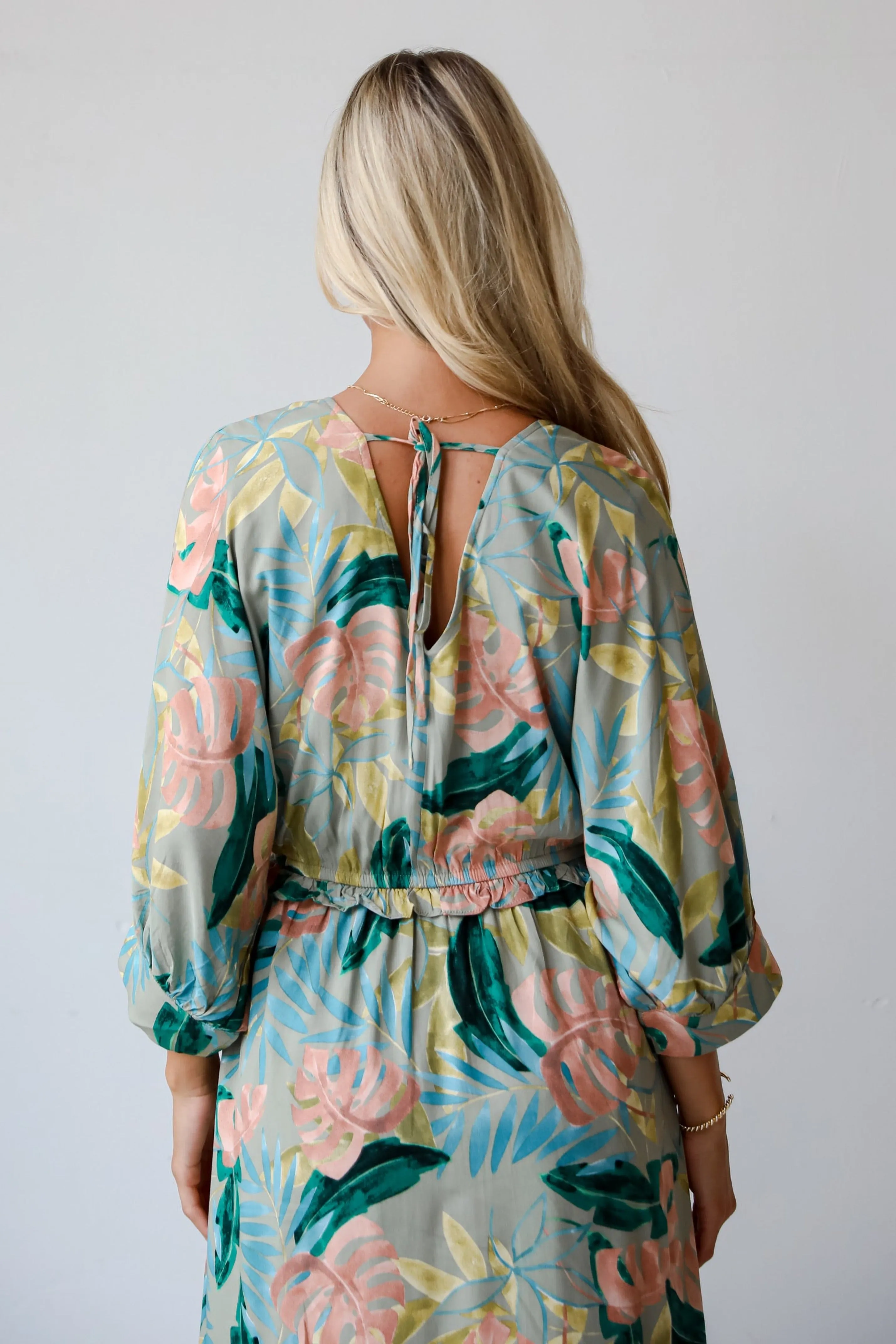 FINAL SALE - Bound For Paradise Sage Maxi Dress