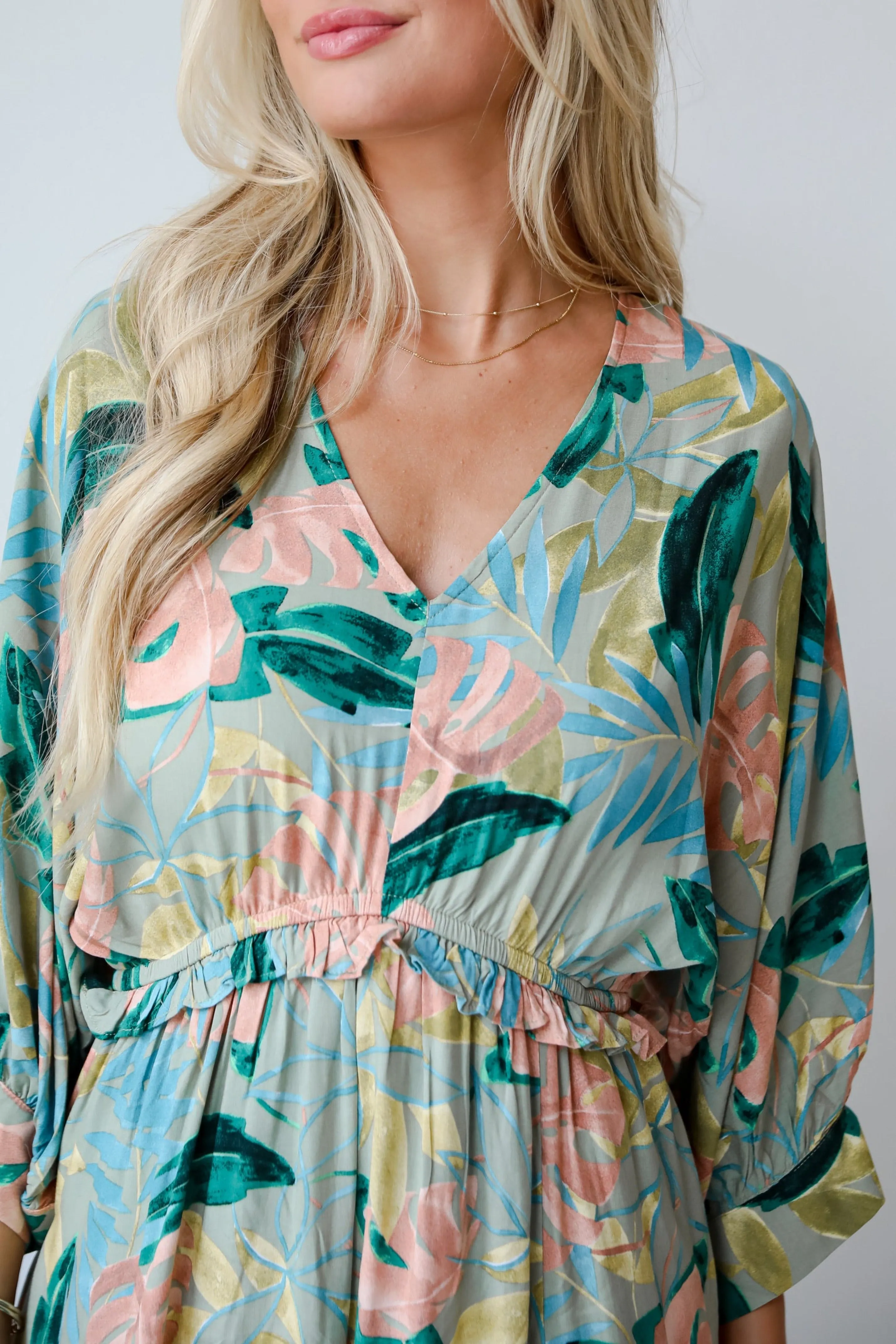FINAL SALE - Bound For Paradise Sage Maxi Dress