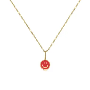 Happy Kids II | Lychee Necklace | Red Enamel | 14K Gold Plated 925 Silver