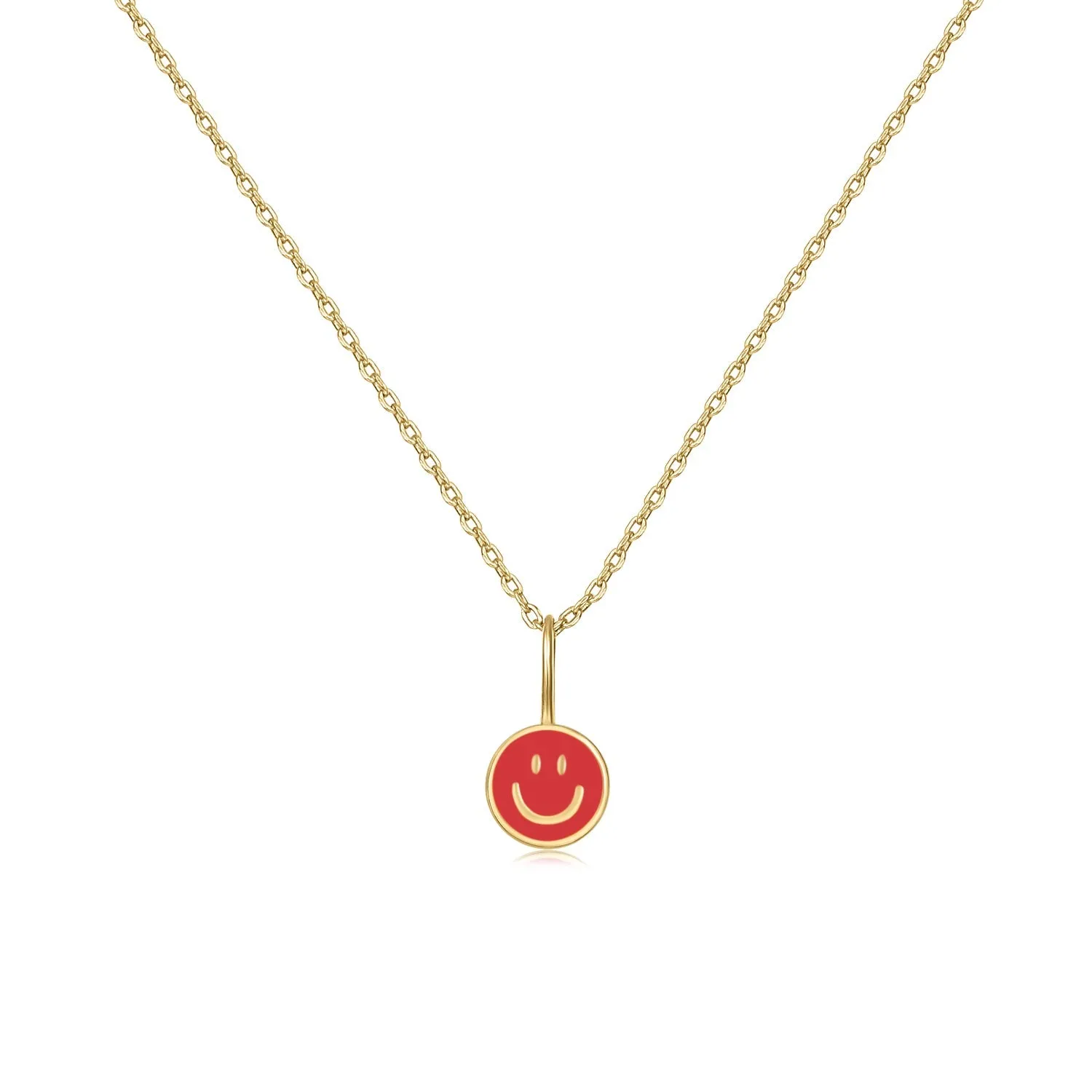 Happy Kids II | Lychee Necklace | Red Enamel | 14K Gold Plated 925 Silver