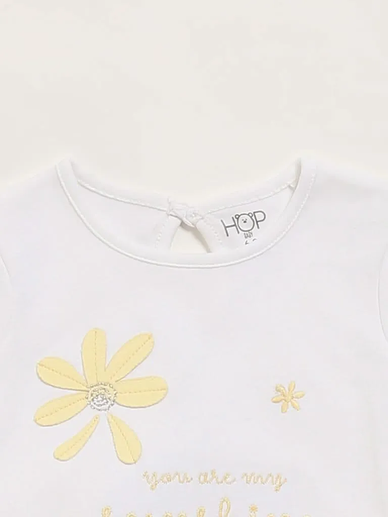 HOP Baby White T-Shirt & Pants Set