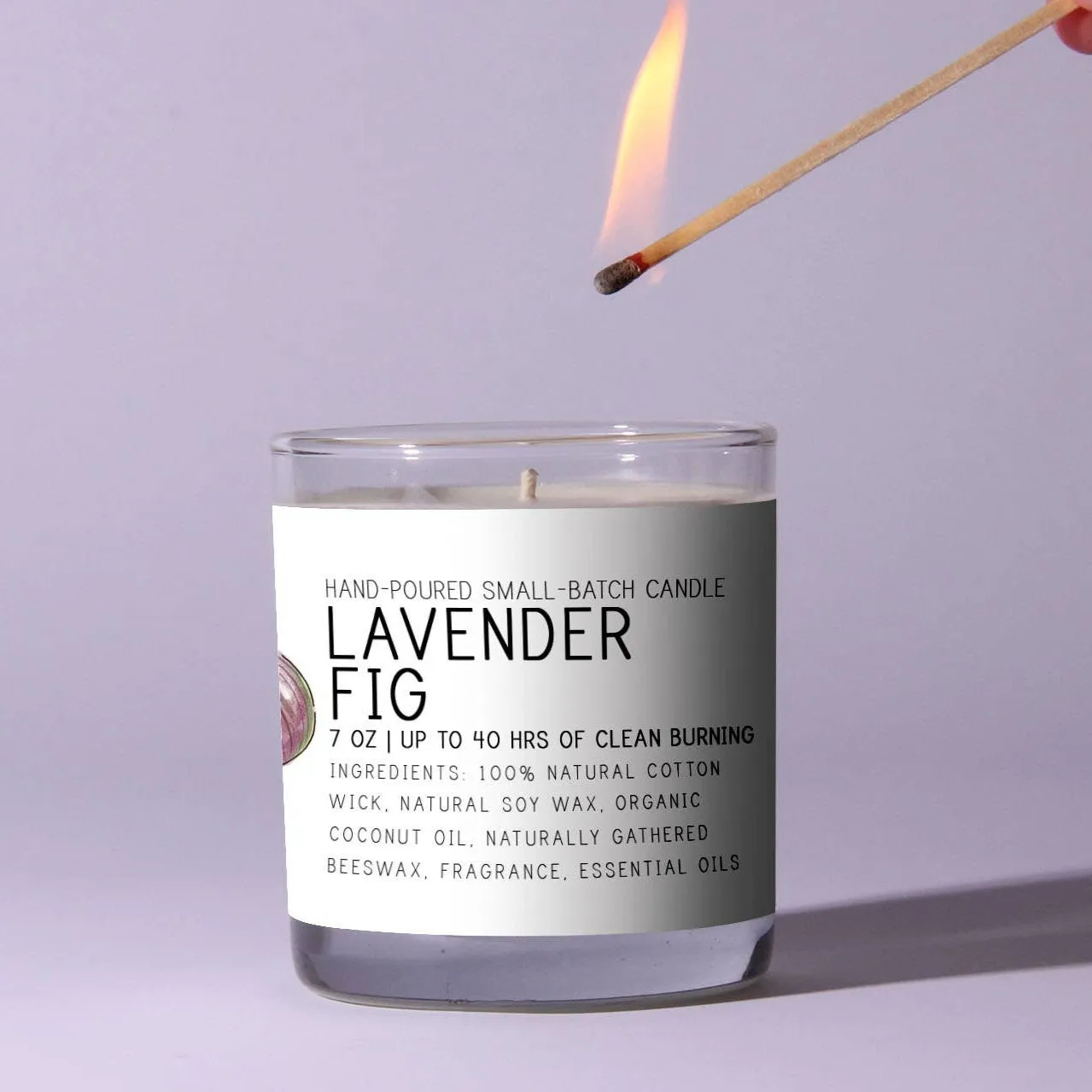 Lavender Fig 7oz - Just Bee Candle