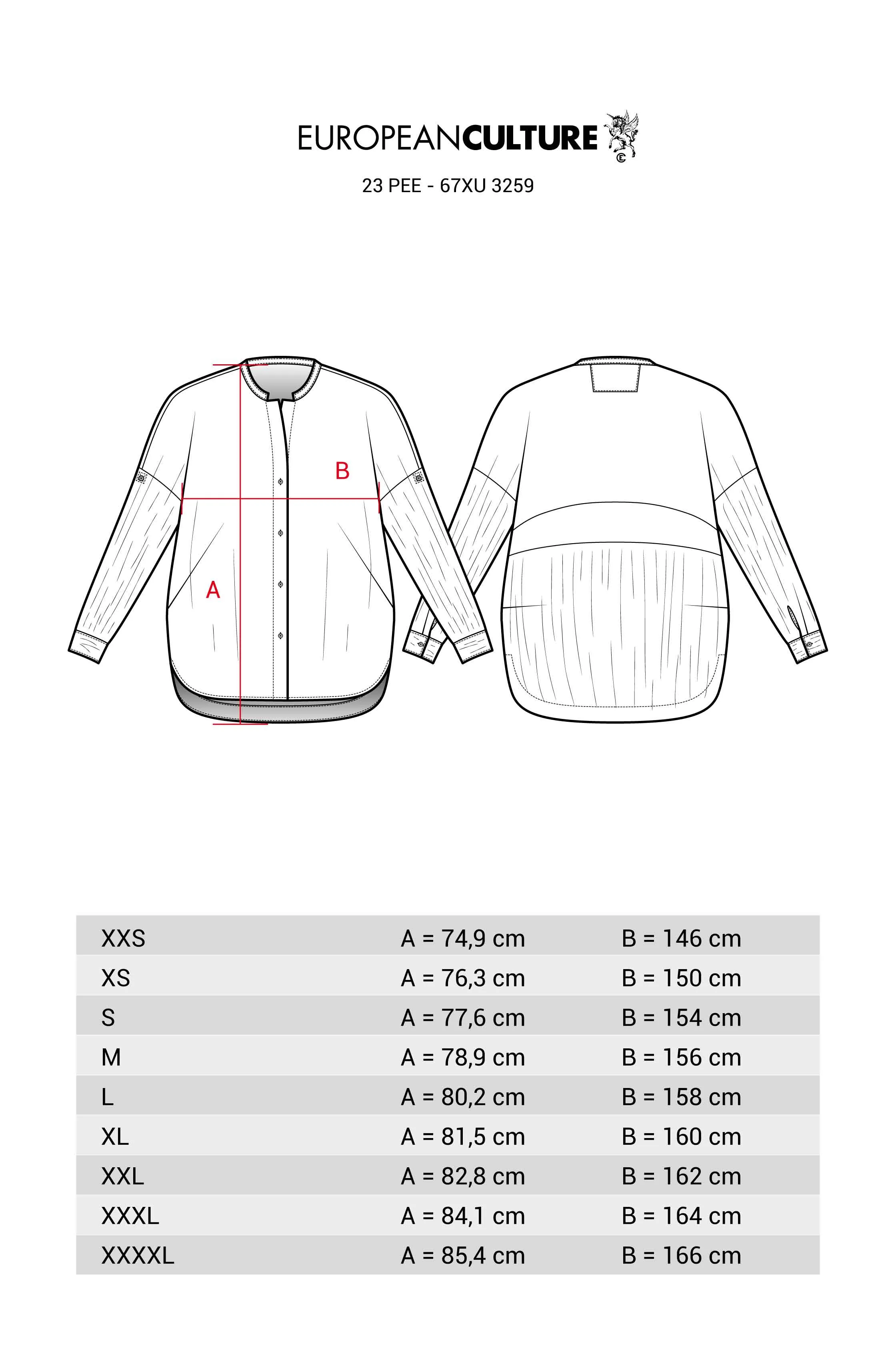 Long Sleeve Shirt with Mandarin Collar Garment Dyed 67XU 3259