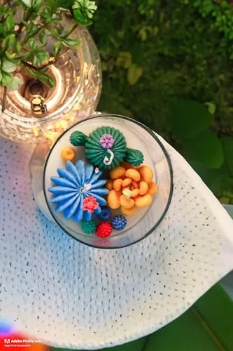 Momabatti Terrarium Garden of Eden Candle_Aquamarine, Handmade_Pure Soy Wax_Best Home Decor, Gifting, Candlenight, Showpiece_535gms_100hrs