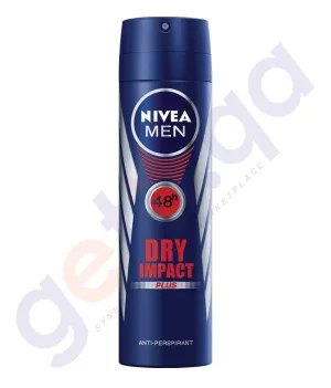 NIVEA 150ML MEN DRY IMPACT PLUS DEODORANT (81602)
