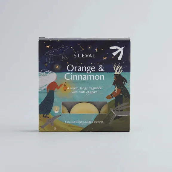 St Eval Scented Tealights in Orange and Cinnamon
