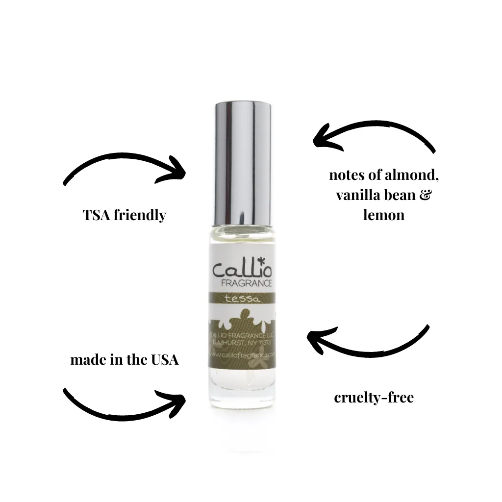Tessa Travel-Size Perfume .25 oz | Notes of Almond, Vanilla Bean, and Lemon