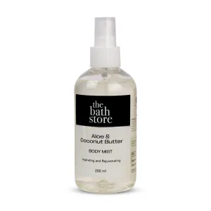 The Bath Store Aloe Butter & Coconut Butter Body Mist - Refreshing Fragrance (Women and Men) | Long-Lasting Scent - 200ml
